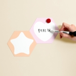 육각 블럭보드 고무자석 메모 화이트보드 7개 세트