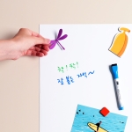 유리에 붙이는 대형 자석 화이트보드(점착식)+마커펜 2종 증정
